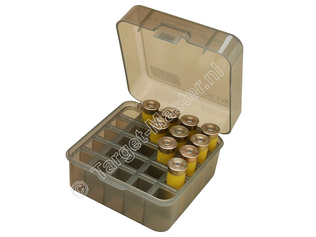 MTM S25-12M Ammo Box 12 Gauge CLEAR SMOKE content 25